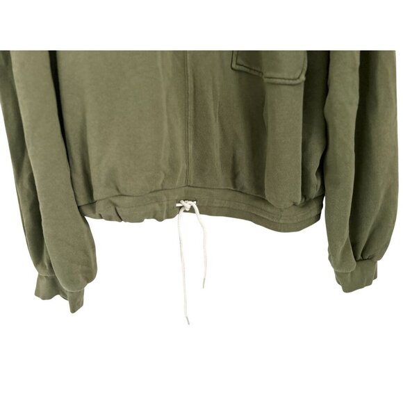 J.Crew University Terry Patch-pocket Sweatshirt in Olive Green Size Large - Picture 2 of 7